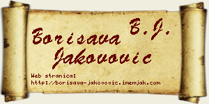 Borisava Jakovović vizit kartica